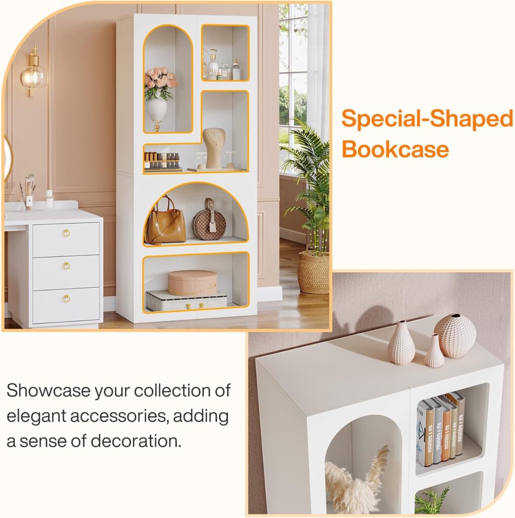 modern arched bookshelf