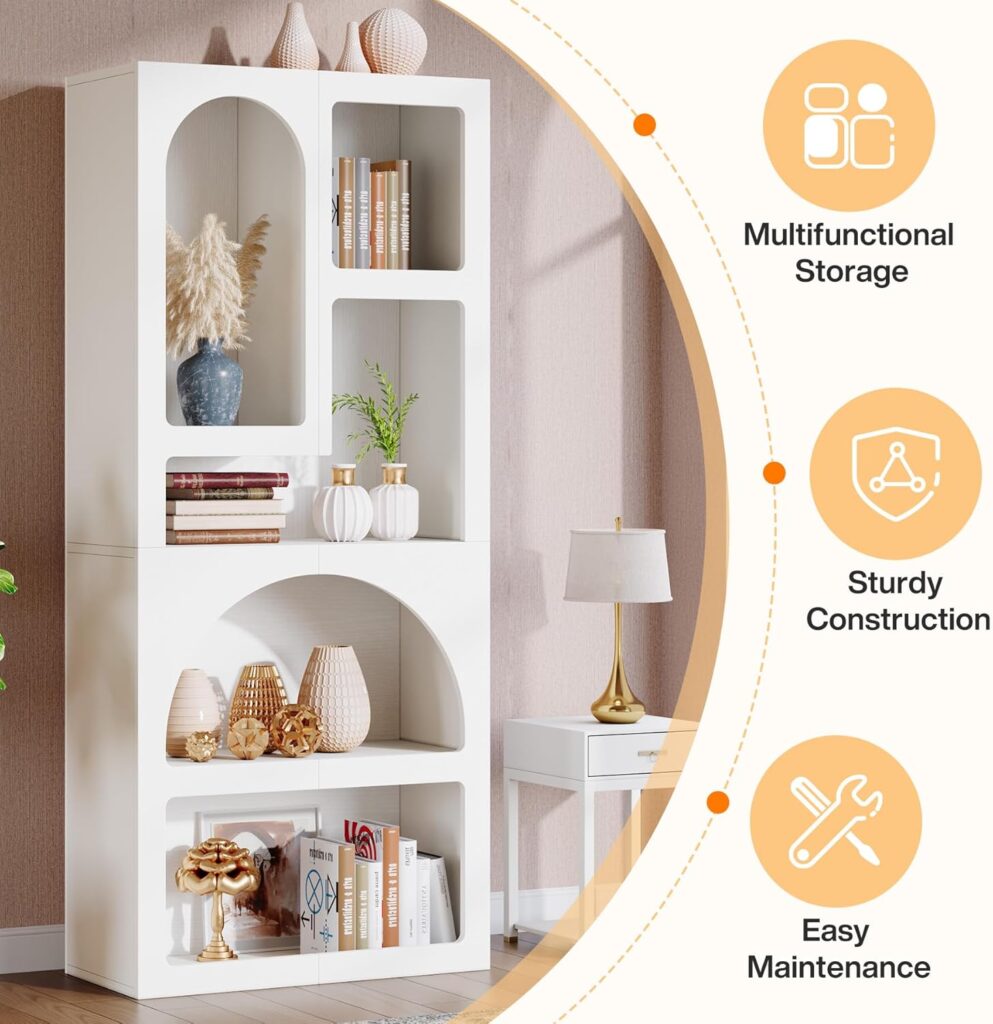 modern arched bookshelf