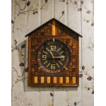 WOODEN HOUSE SHAPE CLOCK