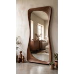 PREMIUM SOLID WOOD ASYMMETRICAL / IRREGULAR MODERN HOME DECOR FULL LENGTH MIRROR